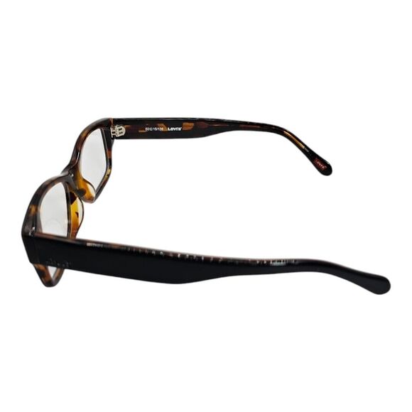 Levi's Eyeglasses LS-568 Black Amber Designer Demo Lens Black 50-15-138 NEW - Picture 4 of 13